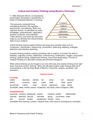 Thinking Using Bloom s Taxonomy In 1956 Benjamin Bloom an educational ...