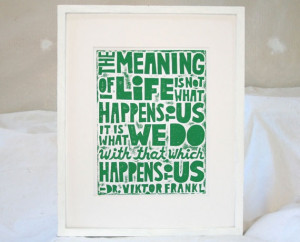 VIKTOR FRANKL Typography Poster Black and by rawartletterpress, $18.00