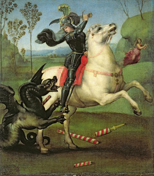 Raphael Sanzio (Raffaello): St. George Fighting the Dragon