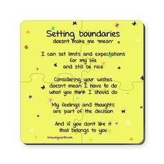 Setting boundaries... More