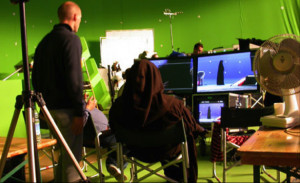 Webcam: Cinematographer Giles Nuttgens, Lucas, and Christensen oversee ...