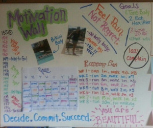 Motivation wall for exercise/working out. Workout calendar, running ...