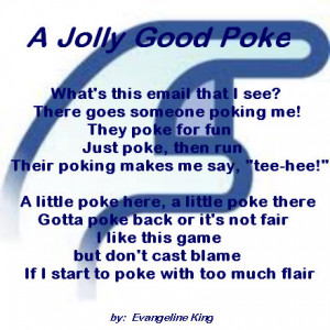 JOLLY GOOD POKE! (Facebook poke, that is)