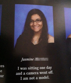 funny yearbook quotes I am not a model