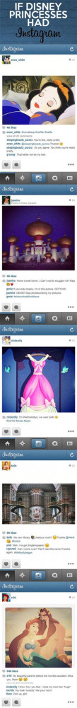 If Disney Princesses Had Instagram. Love this!! The comments by ...