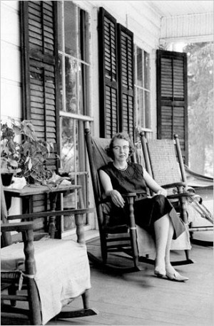 Flannery O’Connor at home in Andalusia.