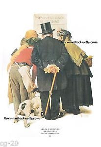 Norman-Rockwell-vintage-print-NEW-YORK-STOCK-EXCHANGE-QUOTES-Dow ...