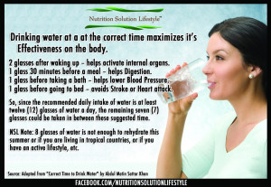 correct time to drink water