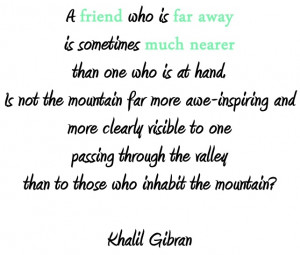 Khalil Gibran on friends