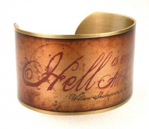 Shakespeare Quote Bracelet, The Tempest Quote Jewelry, Literature ...