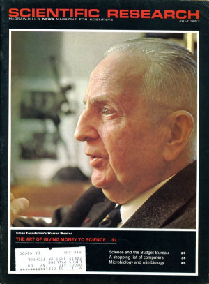 Image of Warren Weaver as published on the cover of Scientific ...