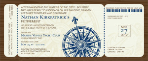 Nautical Boarding Pass Invitation - What a fun way to invite your ...