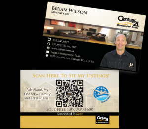 Real Estate Business Card with QR Code