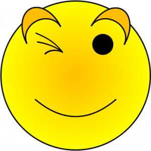 Winking Smiley Clip Art. smiley eyebrows winking