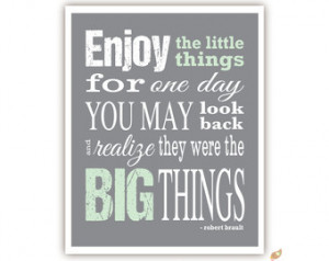 PRINTABLE Enjoy The Little Things Q uote // Inspirational Wall Art ...