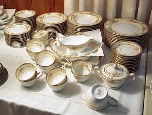 antique china dinnerware set