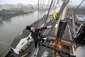 Great views of Bristol from SS Great Britain's rigging
