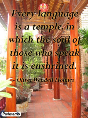 parleremo - language - languages - quote | Every language is a temple ...