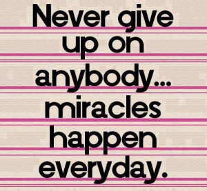 Never Give Up On