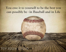 photo, Vintage style Baseball Photo Print with inspirational Quote ...