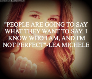 Inspirational Quotes: Lea Michele « Read Less