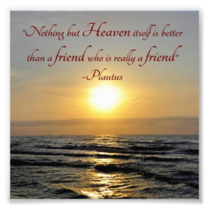 Sunset Over Ocean Friendship Quote Square Photo