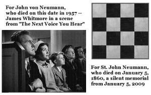 Memorial sermon for John von Neumann, who died on Feb. 8, 1957
