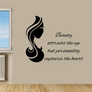 Beauty Quote Girl Power Black Vinyl Sticker Wall Art
