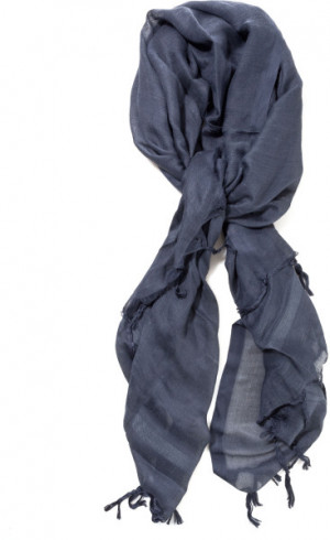 Love Quotes Linen Tassel Scarf in Gray (charcoal)