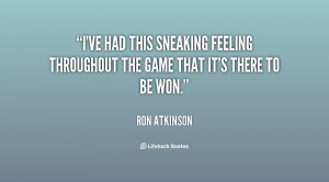 ve had this sneaking feeling throughout the game that it's there to ...