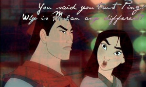 You said you trust Ping! Why is Mulan any different?
