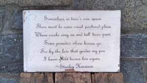 Favorite horse quote sign 'Somewhere in time's own space...' reclaimed ...