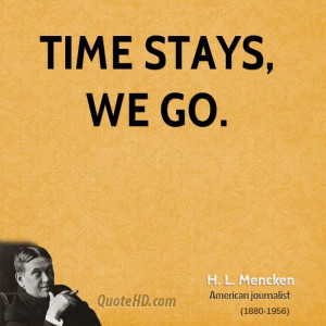 Mencken Time Quotes