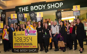 Rob joining with the Body Shop to help put an end to sex trafficking