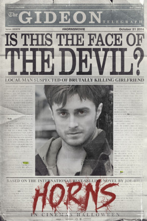 Daniel Radcliffe auf dem Poster zu seinem neuen Film “Horns”