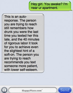 brutally honest text message auto-replies