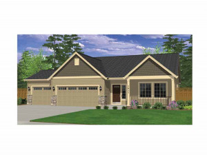 ranch home plans with 3 car garage