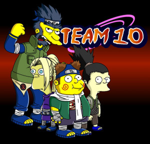 Equipe 10 - Simpsons no lugar da turma do Naruto