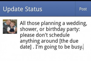 Facebook pregnancy announcement