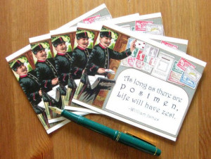 Zesty French Postman with quote postcard set pack by MissiveMaven, $5 ...