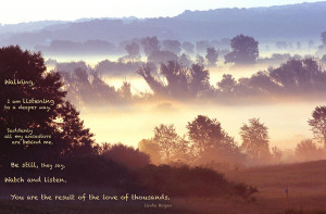 Early Morning Walk Photo With Quote- Brooklyn Ice Age Trail Photograph