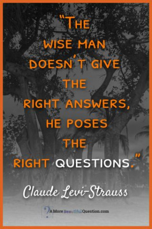 ... Levi-Strauss Quotes About Questioning - A More Beautiful Question by