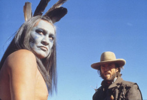 Still of Clint Eastwood and Will Sampson in The Outlaw Josey Wales