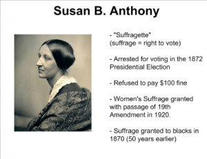 Susan B Anthony Suffrage Speech Vote - susan b. anthony's