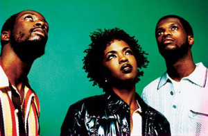 Wyclef Jean, Hill, and Pras Michel of the Fugees.