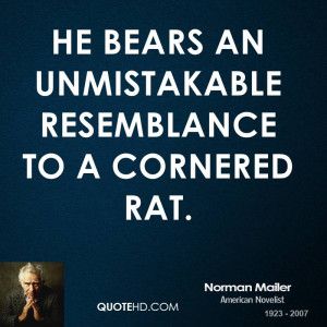 He bears an unmistakable resemblance to a cornered rat.