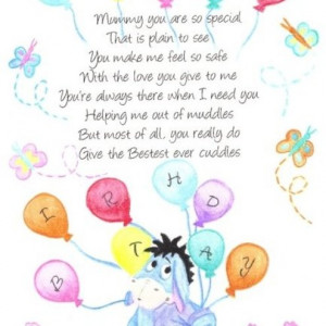 Happy Birthday Mummy / Daddy / other Poem