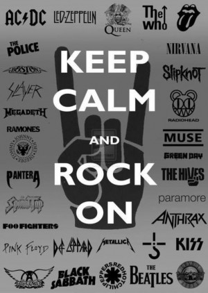 Rock Bands Tumblr Keep calm · keep calm and rock