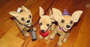 TACO-BELL-CHIHUAHUA-dogs-set-3-COLLECTIBLE-STUFFED-ANIMALS-cute ...