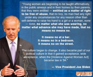 ... Violence Against Women Act must be renewed: Joe Biden on rape culture